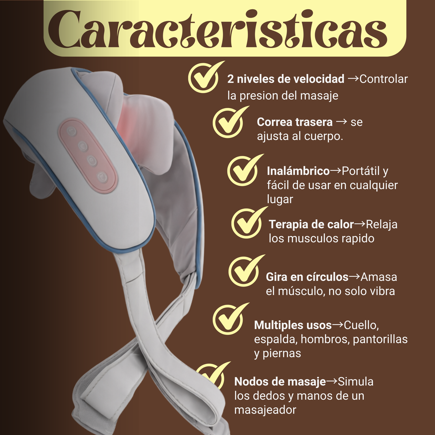 Masajeador para aliviar el dolor de cuello en lactancia